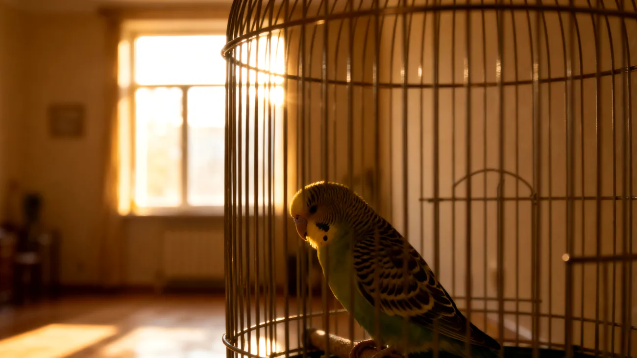 Erwachsene Wellensittiche benötigen strukturierte Tagesroutinen und angemessene Raumaufteilung in der Wohnung, um Langeweile und Verhaltensstörungen zu vermeiden, da sie in geschlossenen Räumen oft zu wenig Abwechslung und Bewegungsfreiheit haben"